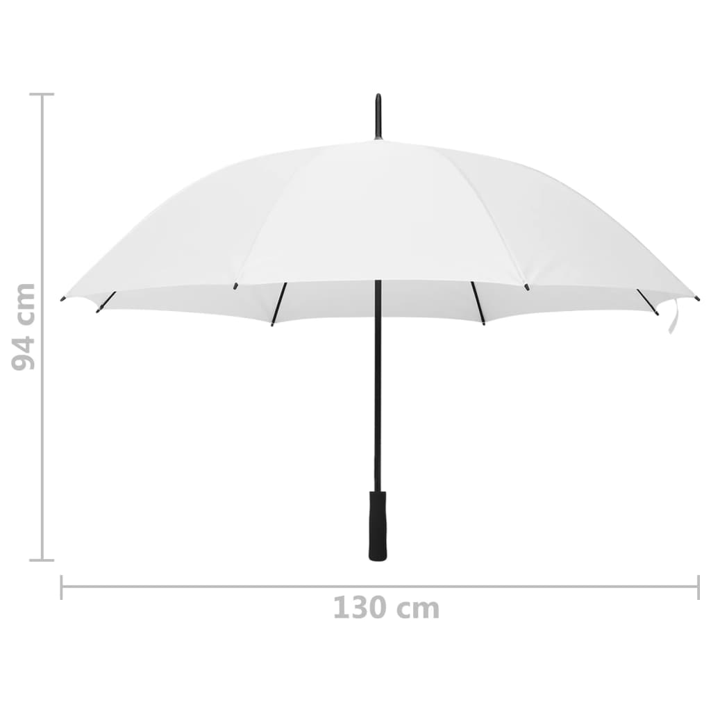 vidaXL Paraply vit 130cm