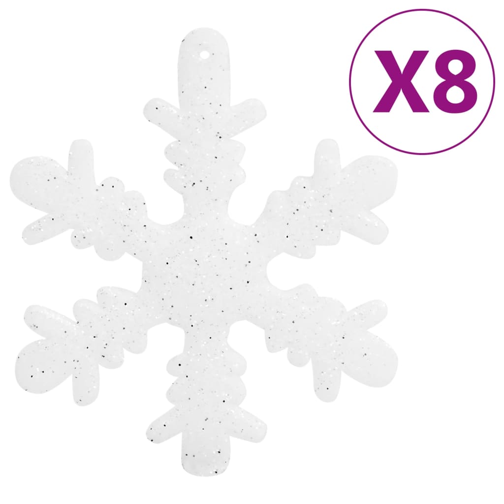 vidaXL Julgranskulor 111 delar vit polystyren
