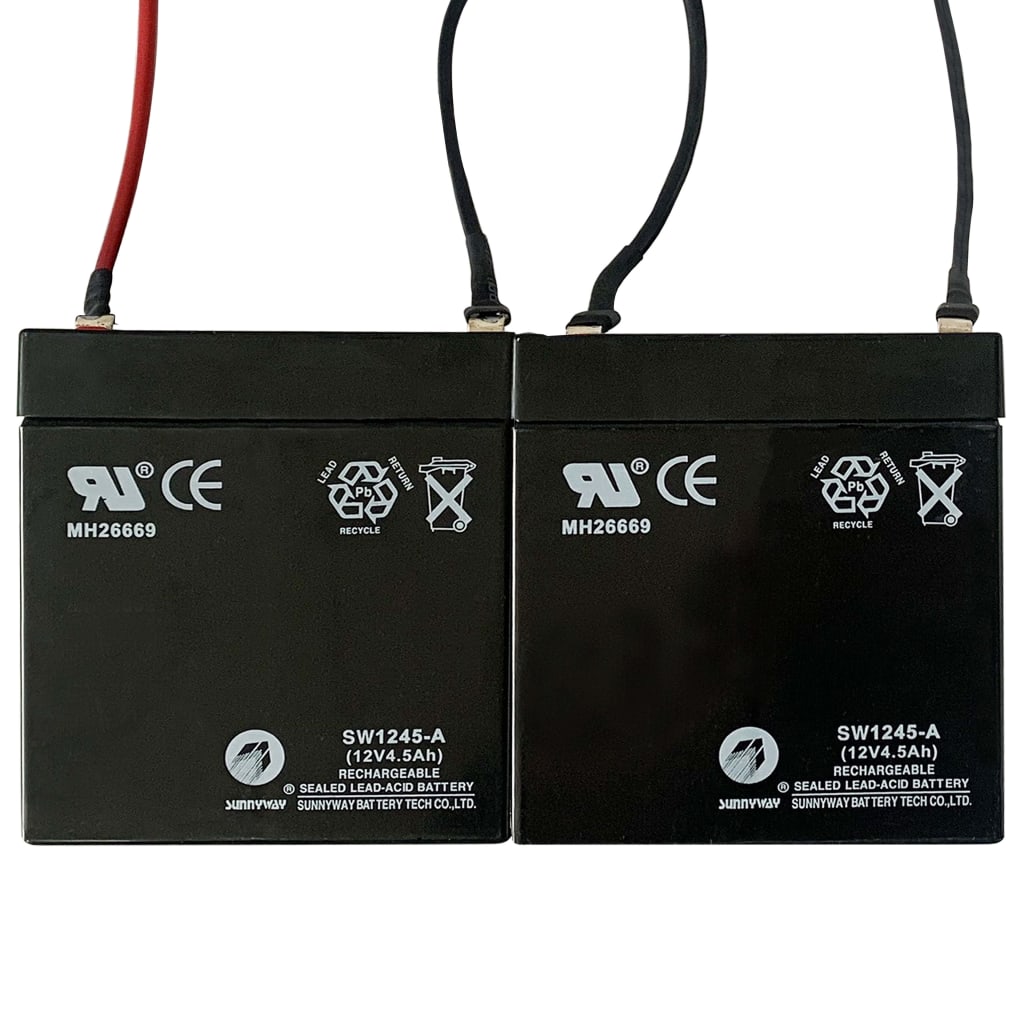 vidaXL Reservbatterier för elsparkcyklar 2 st 12V 4,5Ah