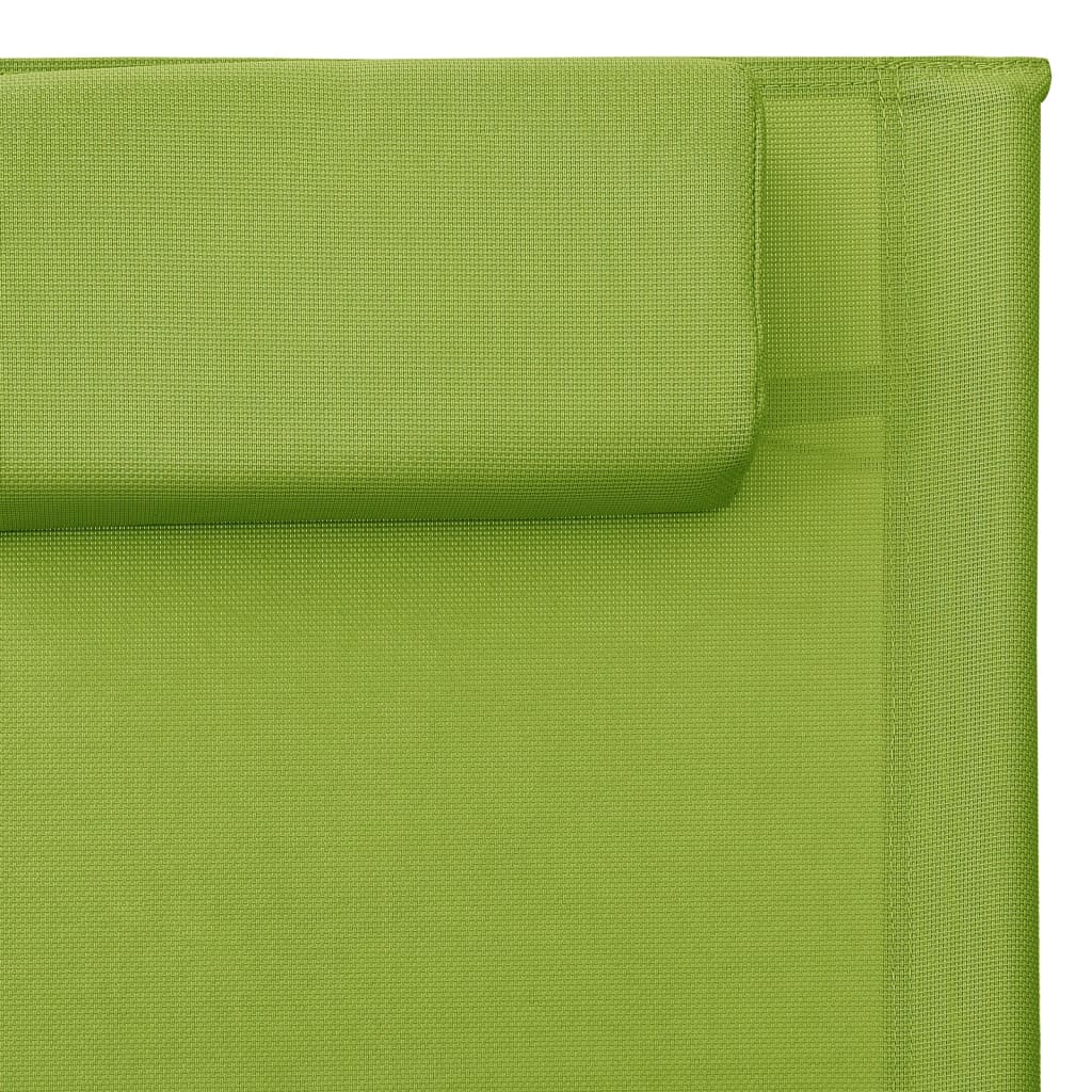 vidaXL Solsäng textilen grön och grå