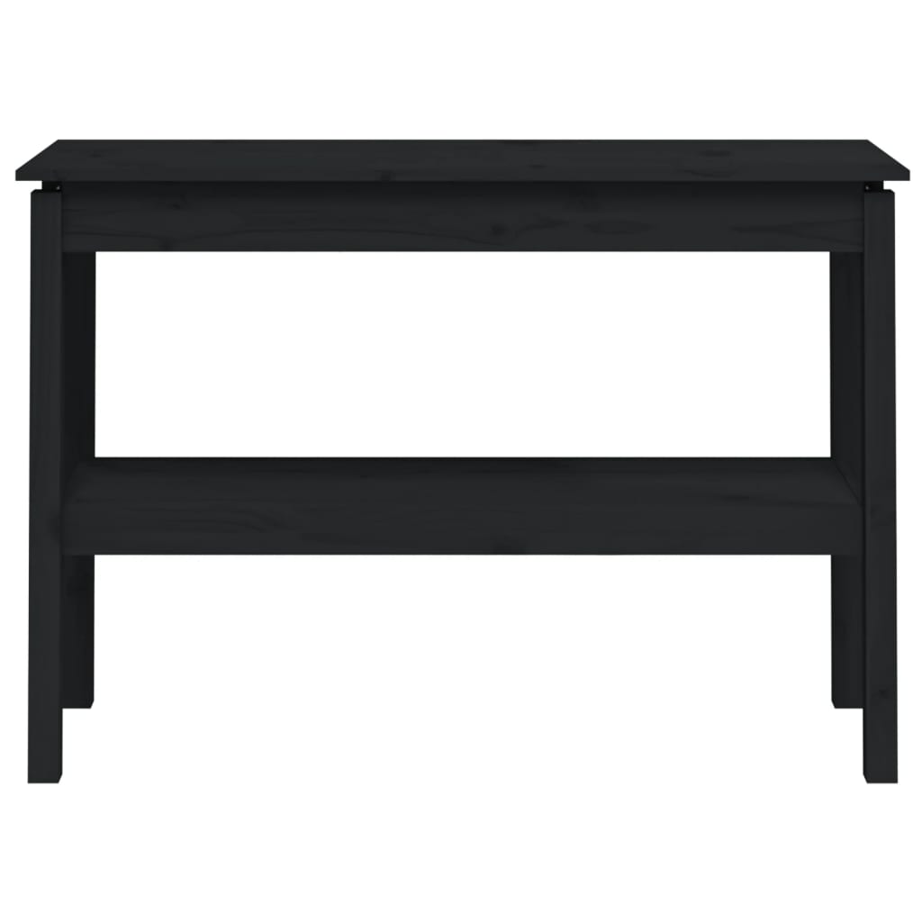 vidaXL Konsolbord svart 110x40x75 cm massiv furu