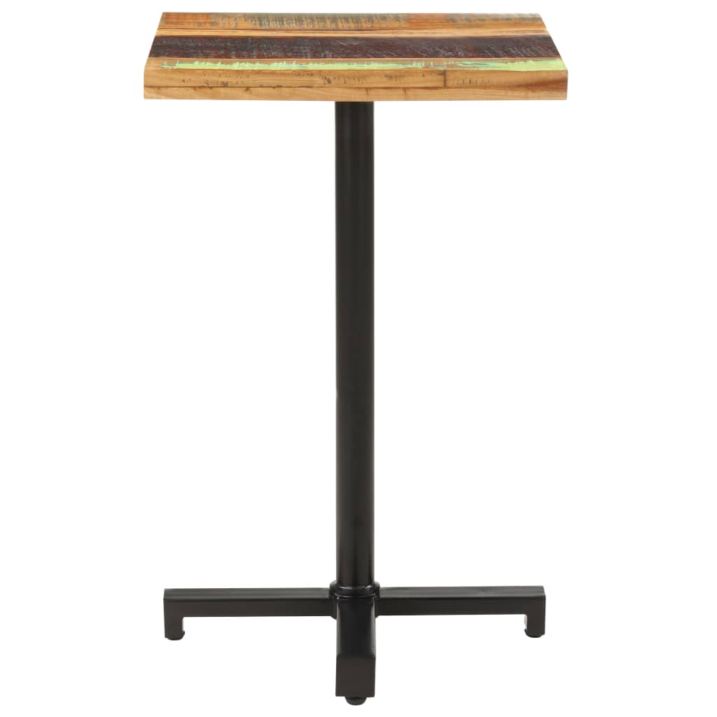 vidaXL Cafébord fyrkantigt 50x50x75 cm massivt återvunnet trä