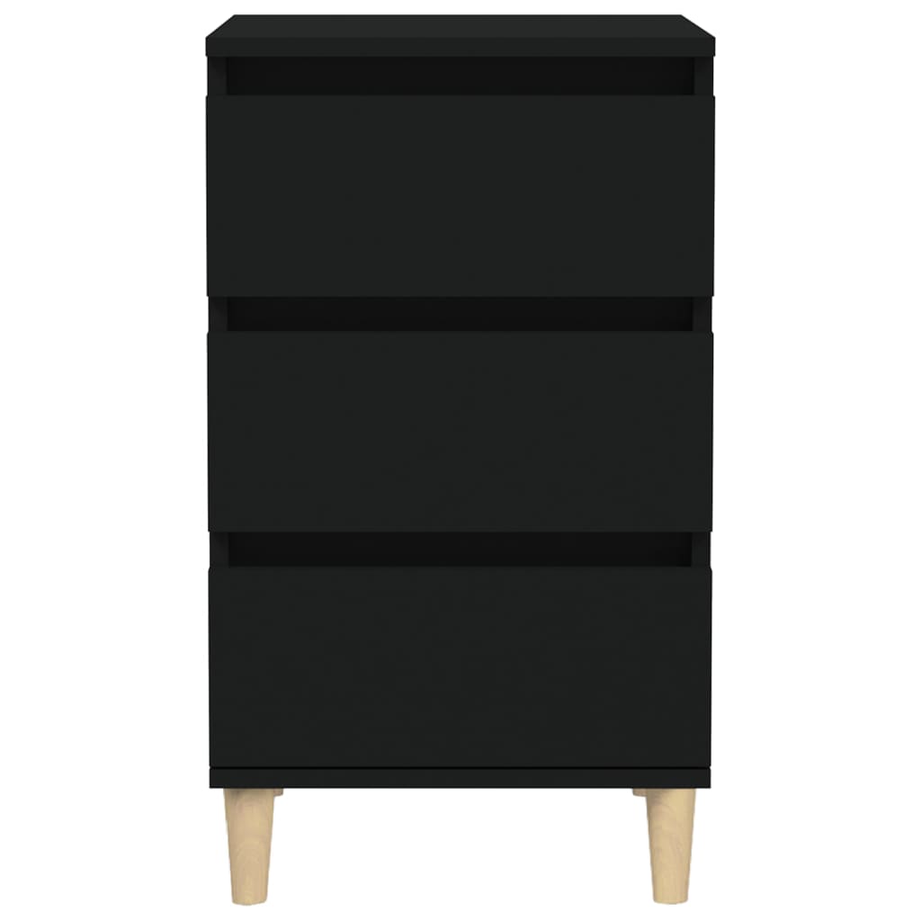 vidaXL Sängbord svart 40x35x70 cm konstruerat trä