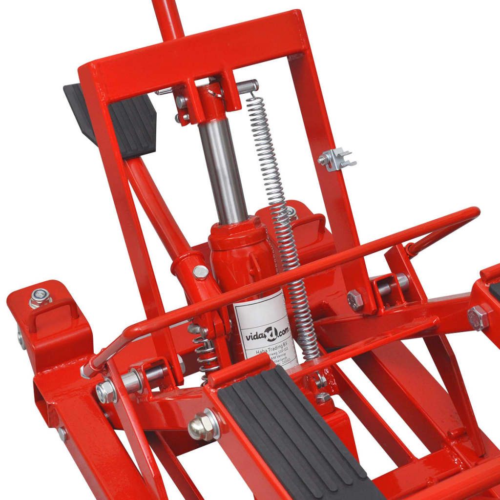 vidaXL Hydraulisk MC-/ATV-lyft 680 kg röd