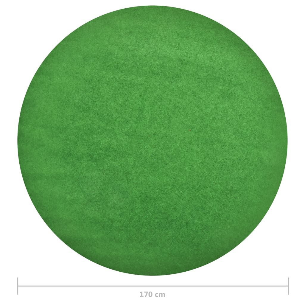 vidaXL Konstgräs med halkskydd dia. 170 cm grön rund