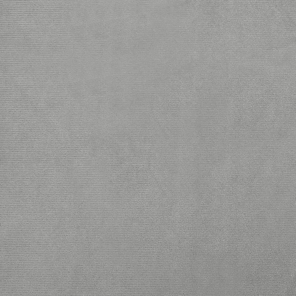vidaXL Barnsoffa med fotpall ljusgrå 100x50x30 cm sammet