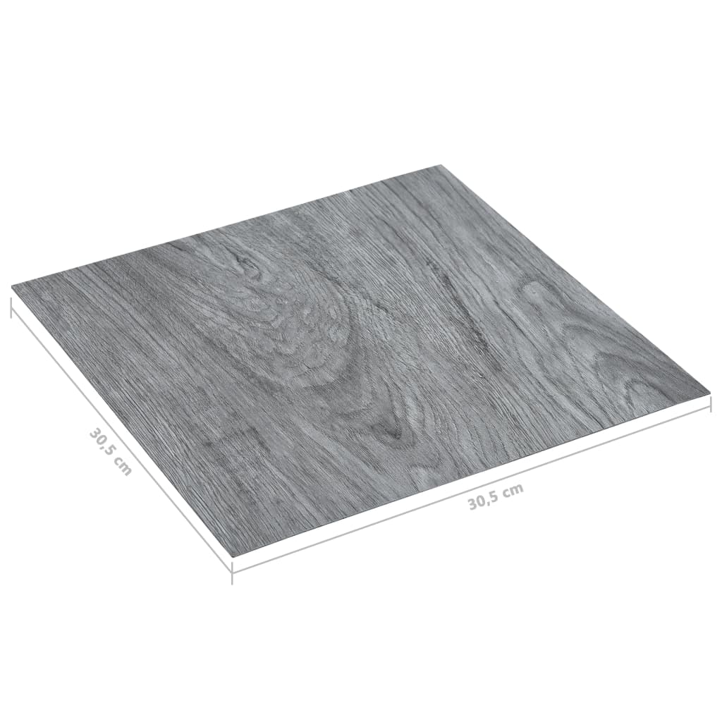vidaXL Självhäftande golvplankor 20 st PVC 1,86 m² ljusgrå
