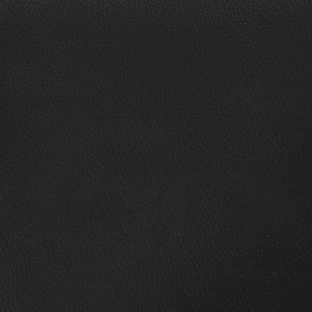 vidaXL Sängram med huvudgavel svart 80x200 cm konstläder