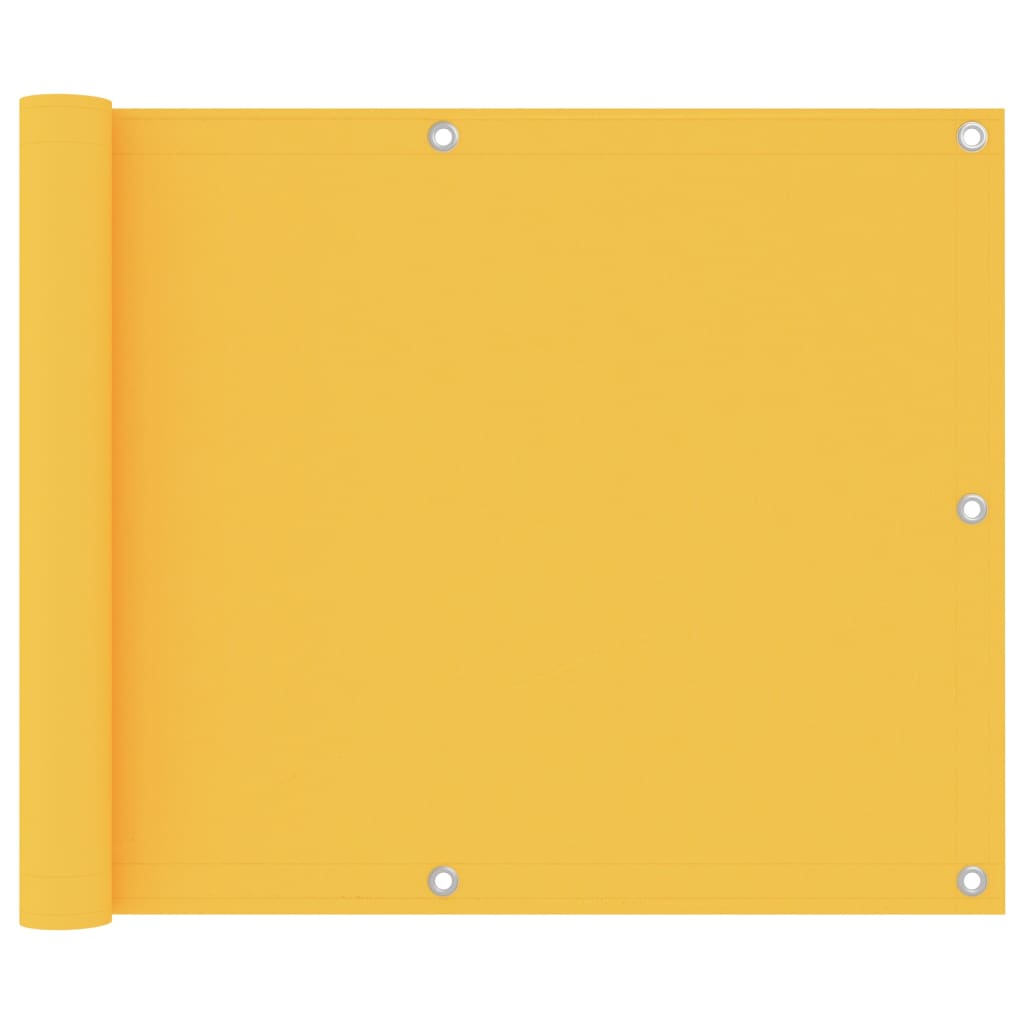 vidaXL Balkongskärm gul 75x500 cm oxfordtyg
