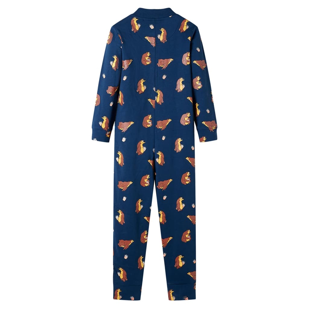 Pyjamas för barn jeansblå 140