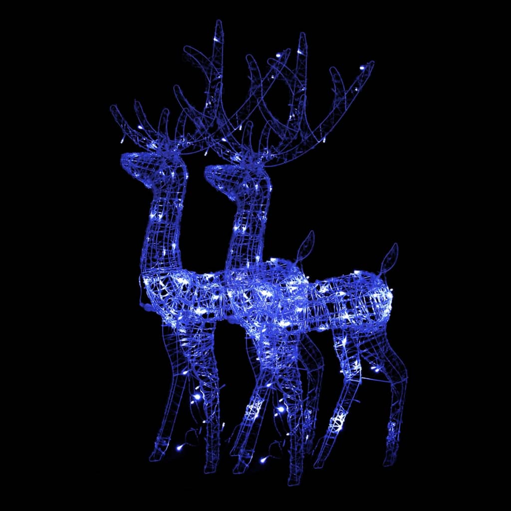 vidaXL Juldekoration renar akryl 2 st 120 cm blå