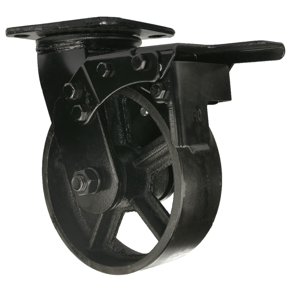 Mac Lean Länkhjul med broms 150 mm svart