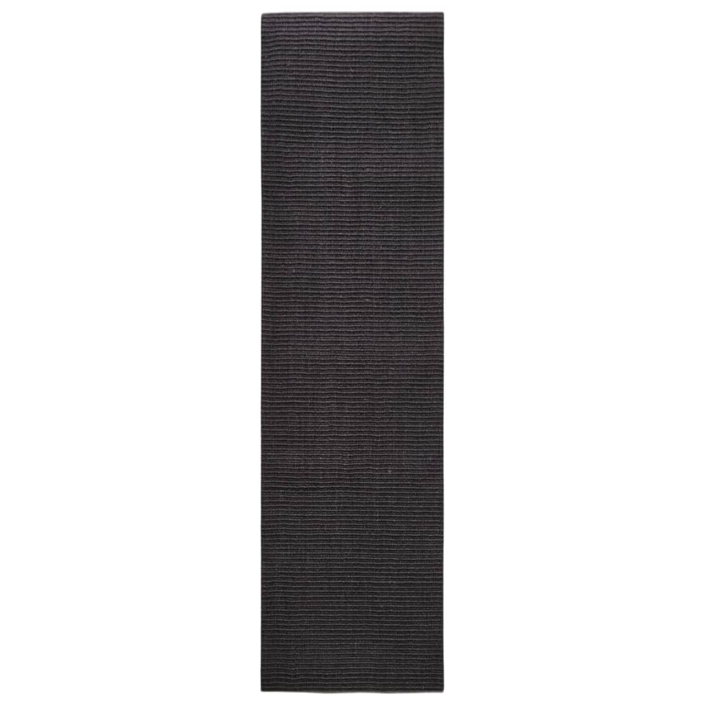 vidaXL Sisalmatta för klösstolpe svart 80x300 cm