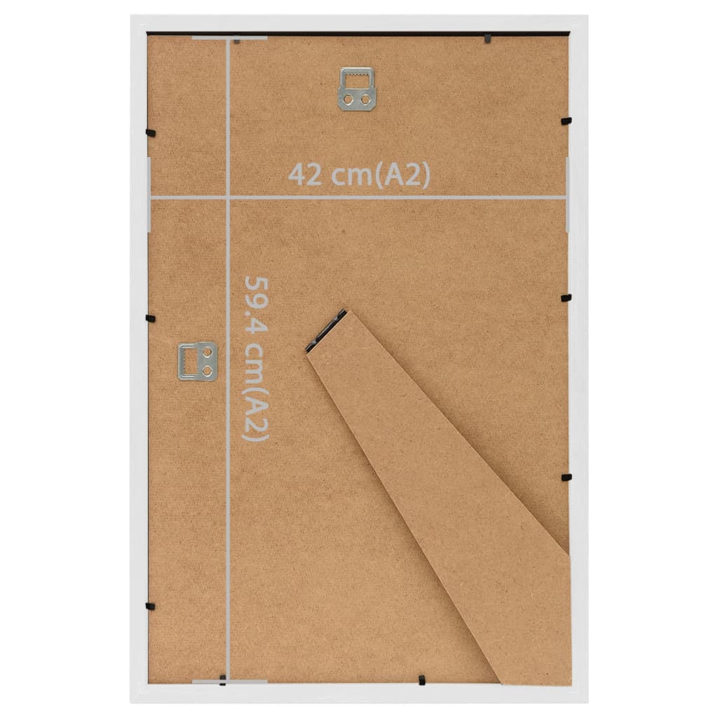 vidaXL Fotoramar 3 st för vägg eller bord vit 42x59,4 cm MDF