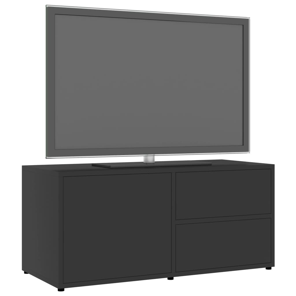 vidaXL TV-bänk grå 80x34x36 cm spånskiva