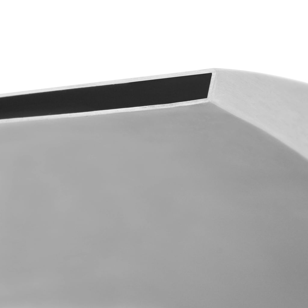 vidaXL Poolfontän rostfritt stål 45x30x65 cm silver