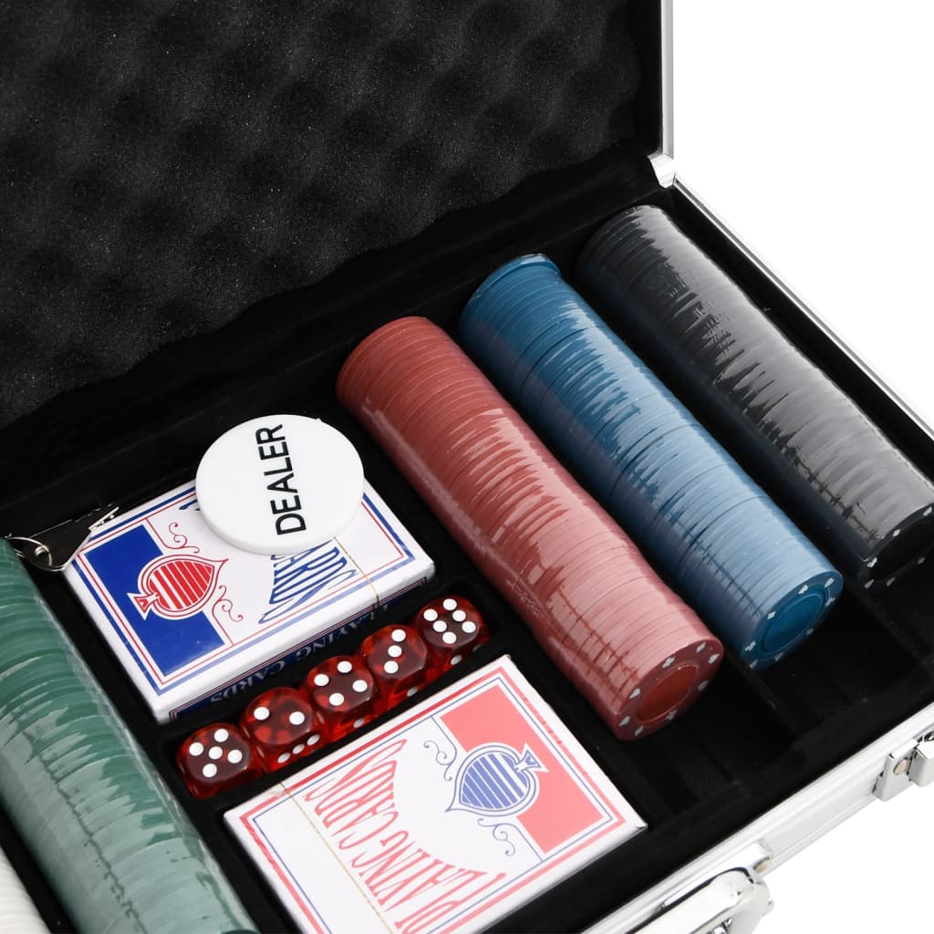 vidaXL Poker set 300 delar 4 g