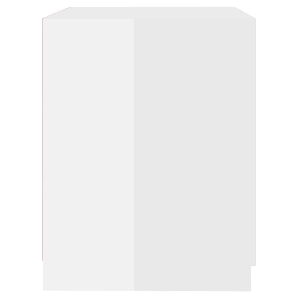 vidaXL Tvättmaskinsskåp vit högglans 71x71,5x91,5 cm