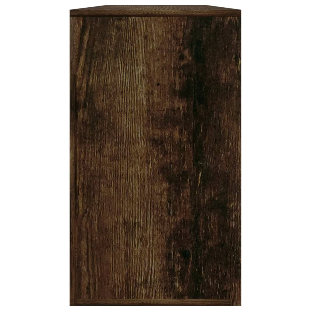 vidaXL Skobänk rökfärgad ek 80x24x45 cm konstruerat trä