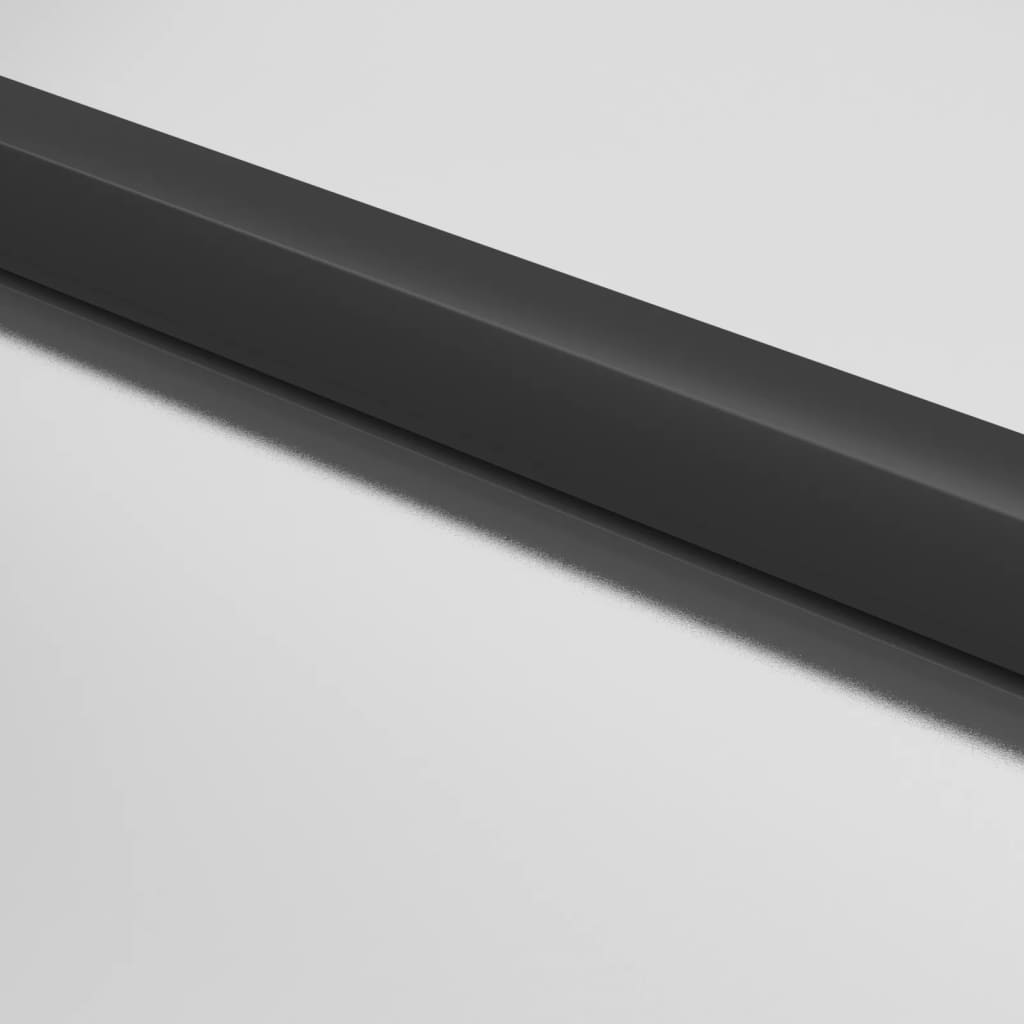 vidaXL Innerdörr svart 76x201,5 cm härdat glas och aluminium slim