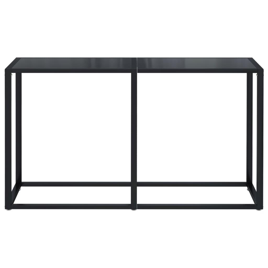 vidaXL Konsolbord svart 140x35x75,5 cm härdat glas