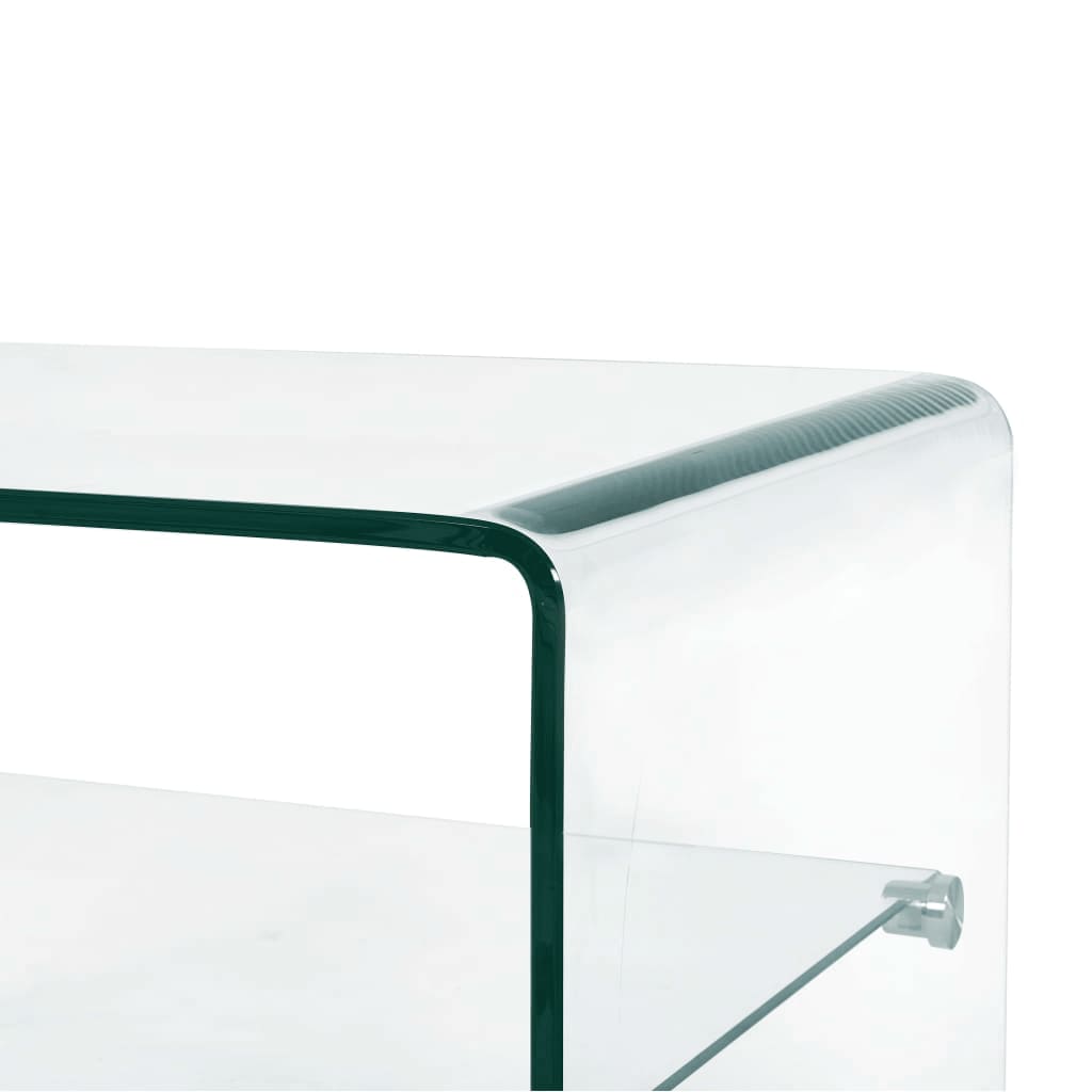 vidaXL Soffbord genomskinlig 50x45x33 cm härdat glas