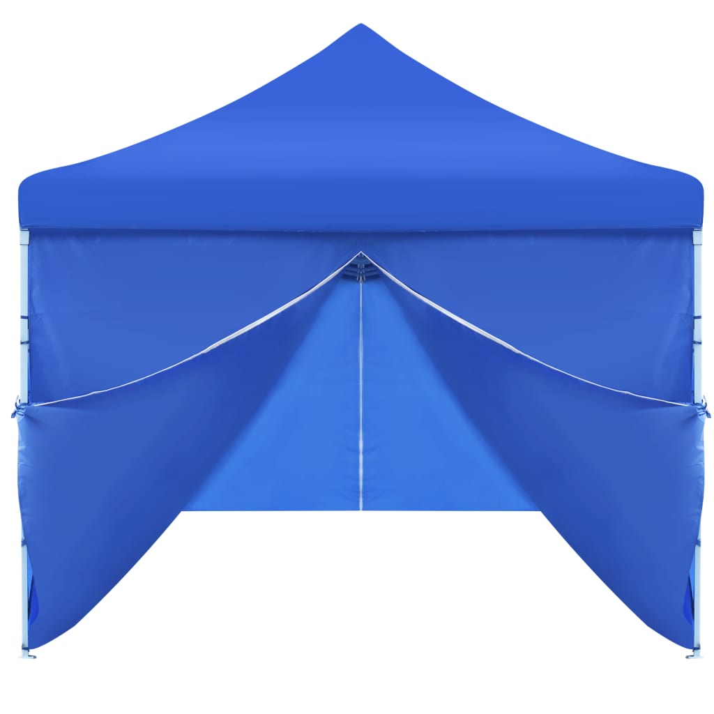 vidaXL Pop-Up hopfällbart partytält med 8 sidoväggar blå 3x9 m