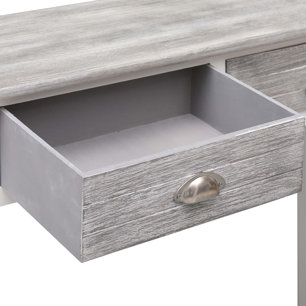 vidaXL Avlastningsbord grå 90x30x77 cm trä