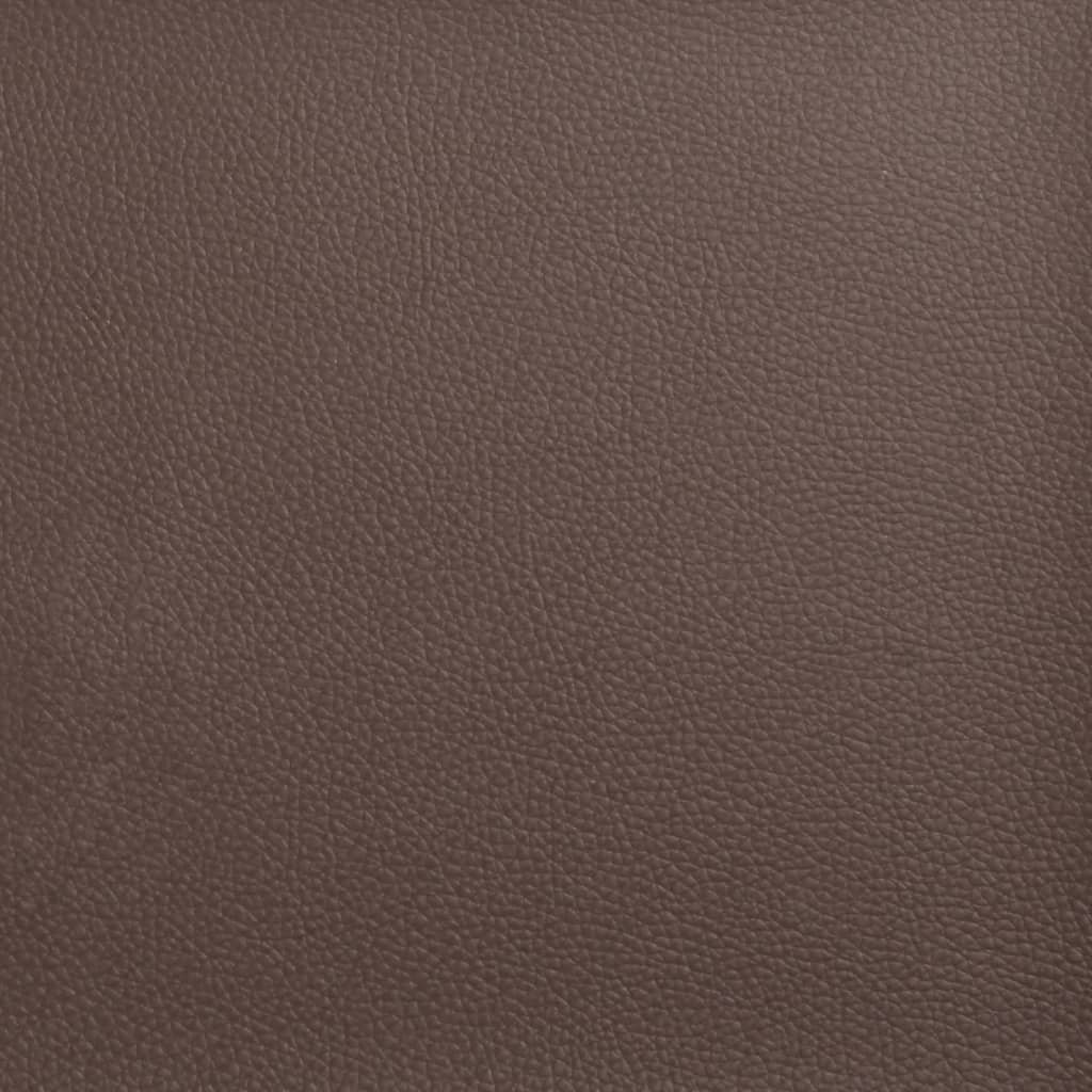 vidaXL Sängram med huvudgavel brun 160x200 cm konstläder