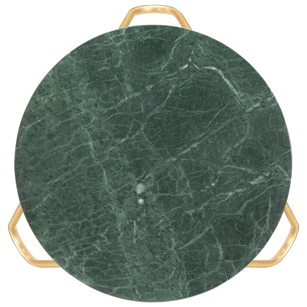 vidaXL Soffbord grön 65x65x42 cm äkta sten med marmorstruktur