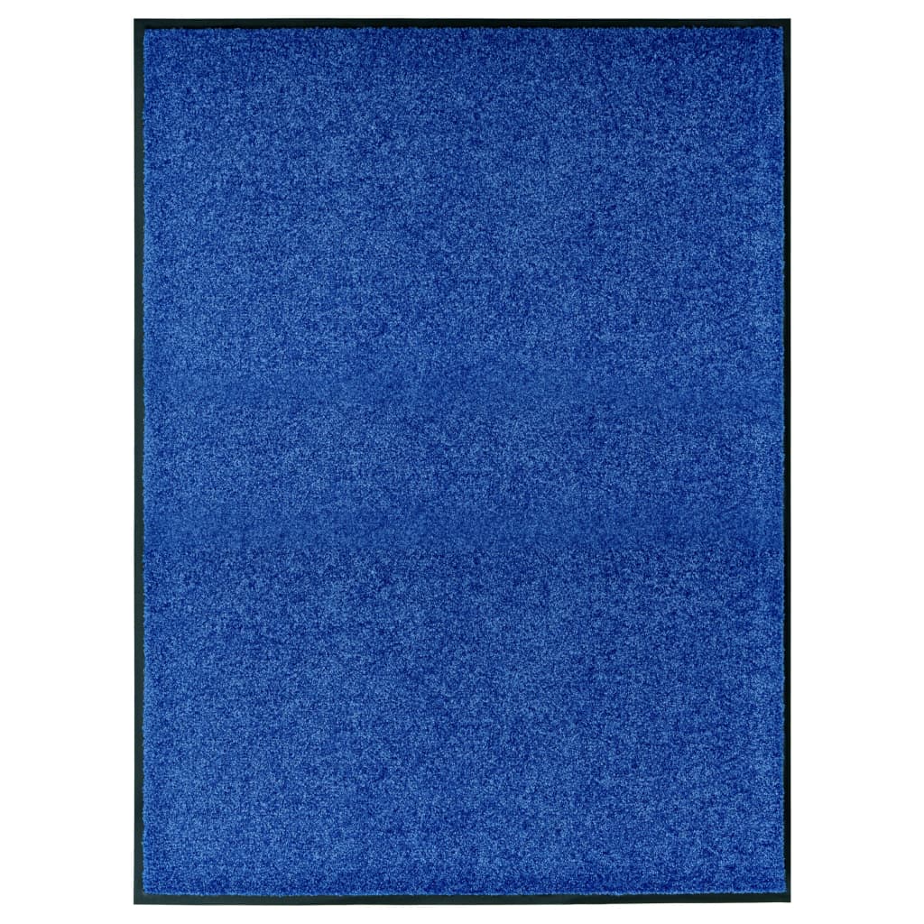 vidaXL Dörrmatta tvättbar blå 90x120 cm