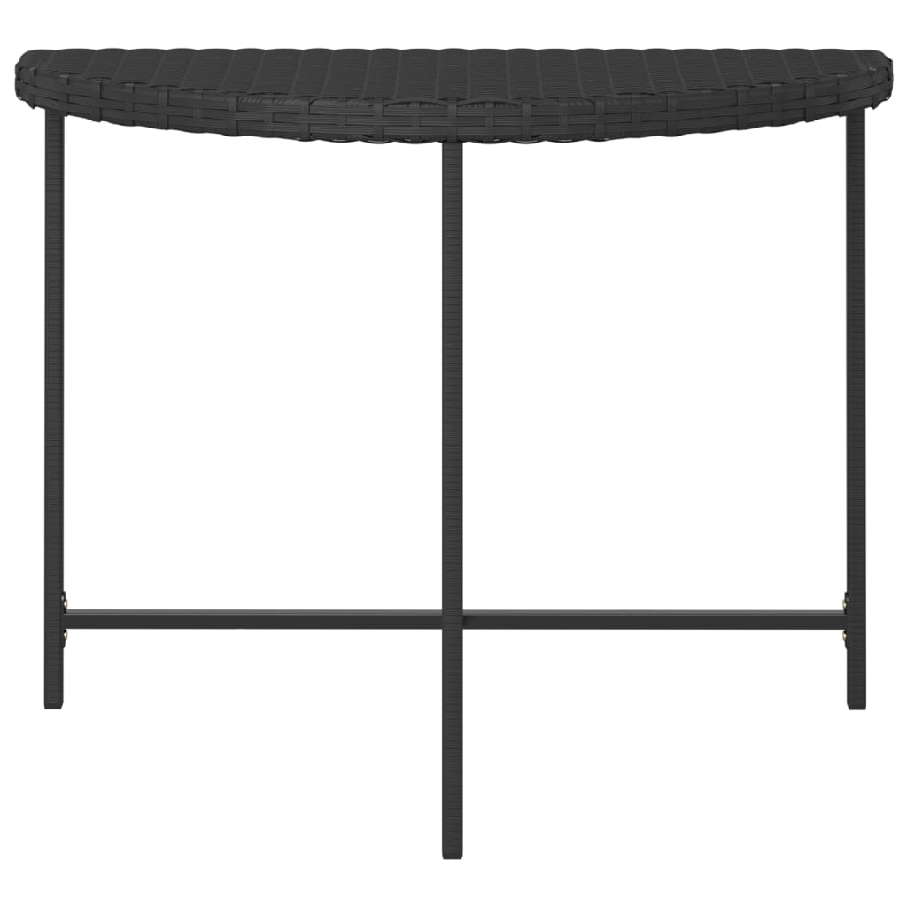 vidaXL Trädgårdsbord svart 100x50x75 cm konstrotting