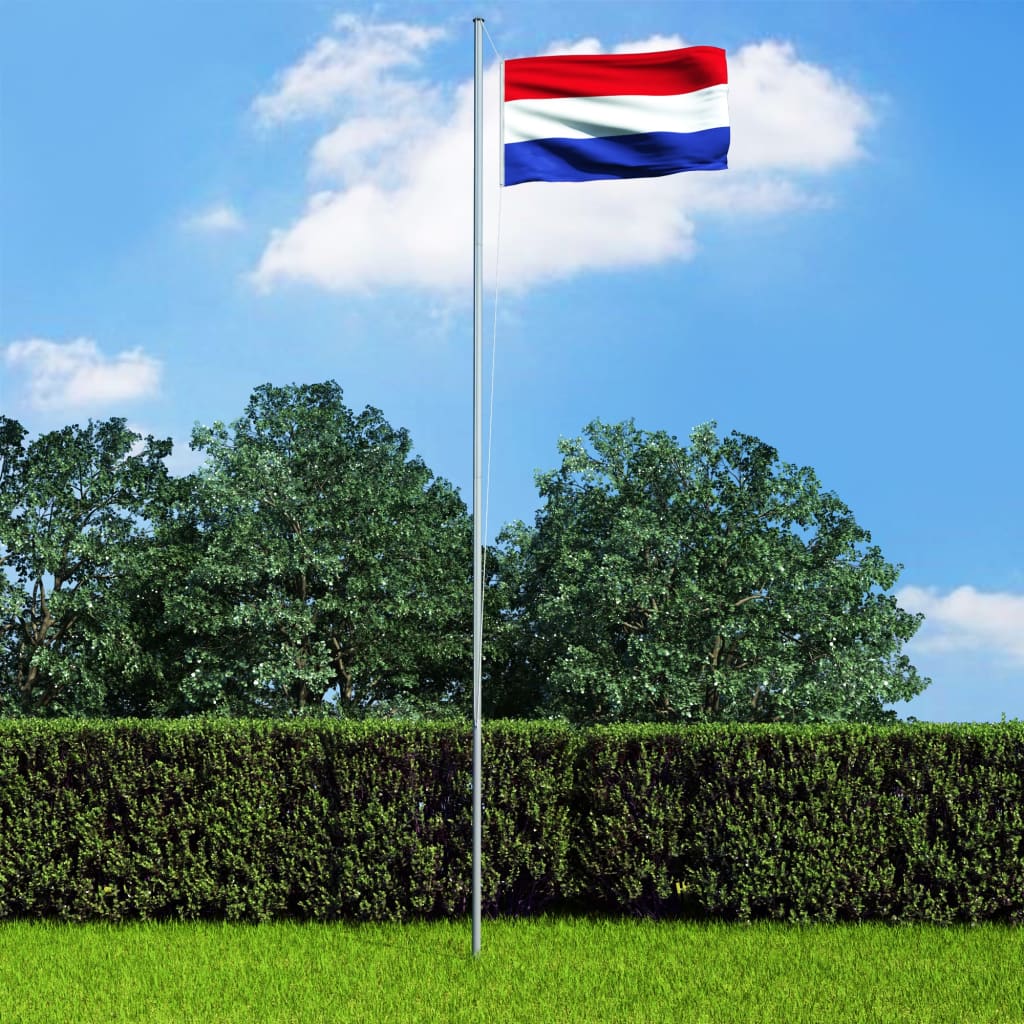 vidaXL Flaggstång och Nederländernas flagga 6,2 m