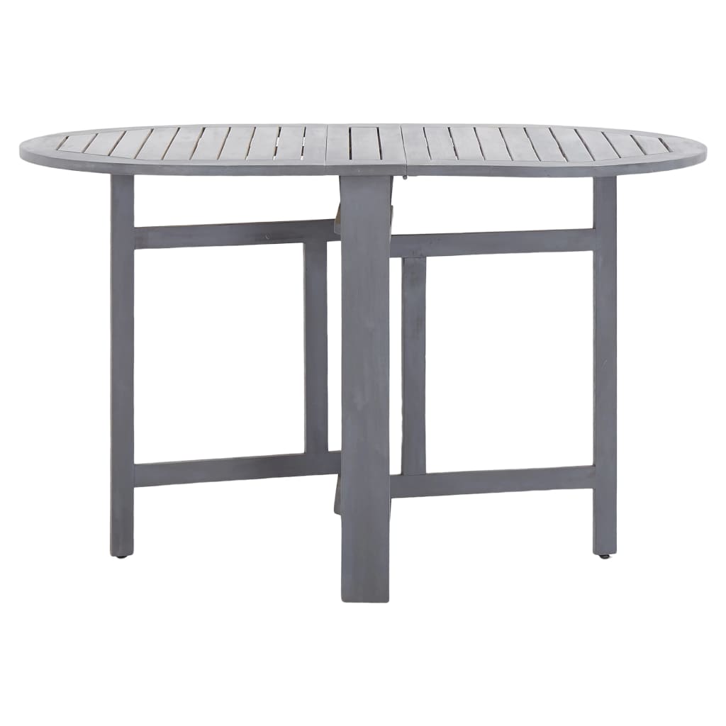 vidaXL Trädgårdsbord grå 120x70x74 cm massivt akaciaträ