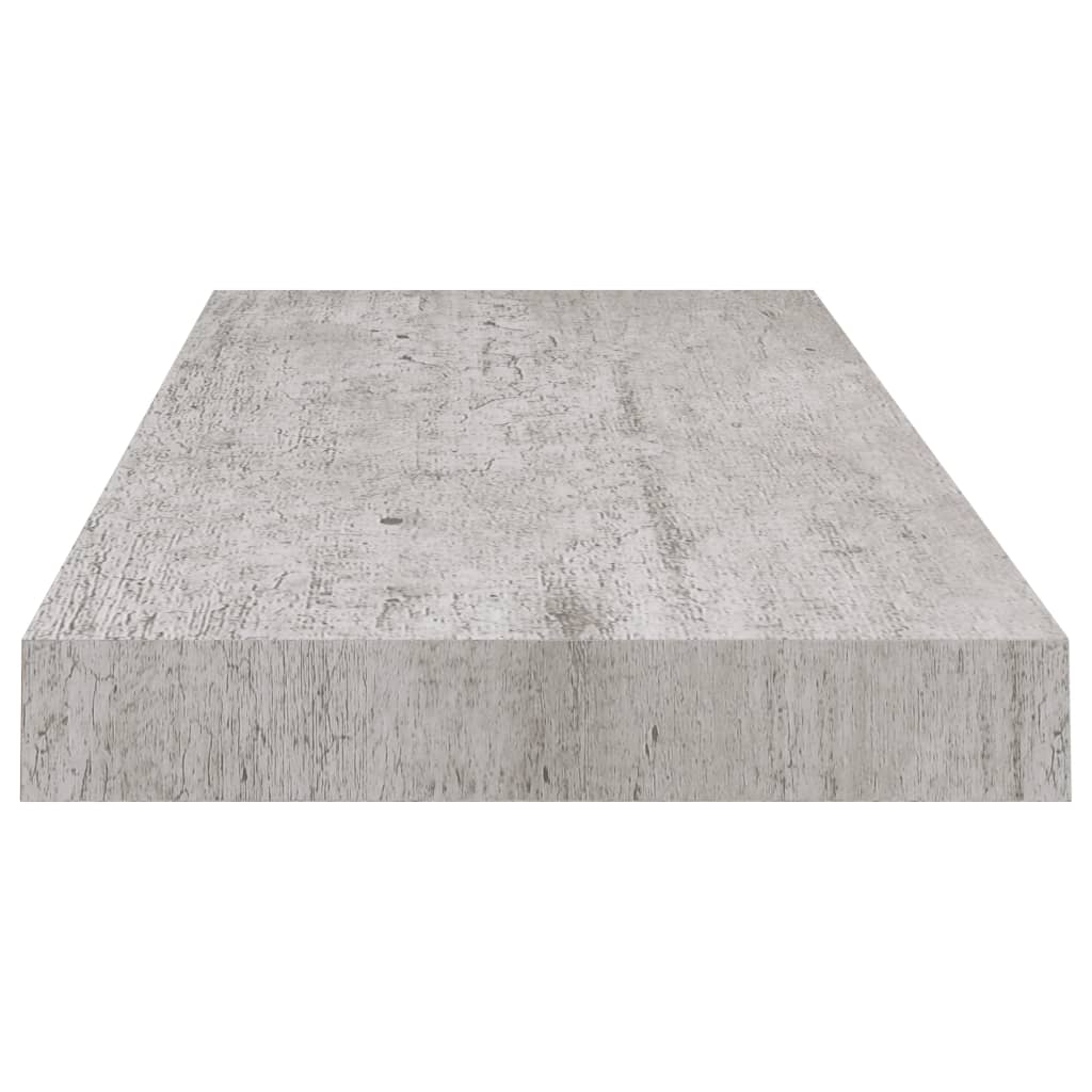 vidaXL Svävande vägghylla betonggrå 60x23,5x3,8 cm MDF