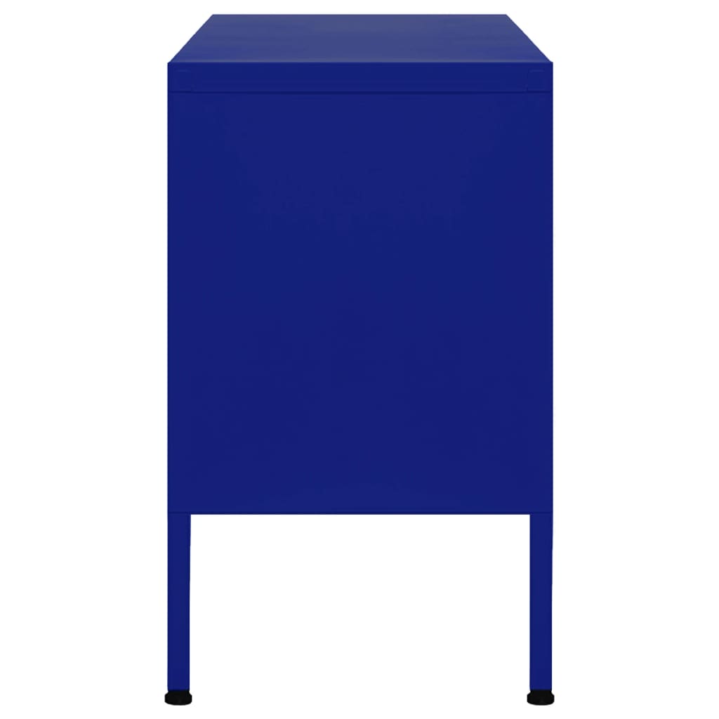 vidaXL Tv-bänk marinblå 105x35x50 cm stål