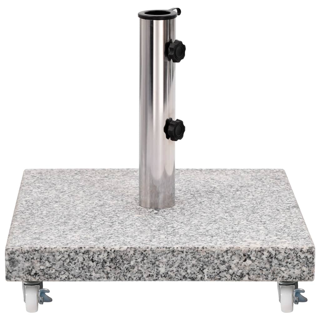 vidaXL Parasollfot granit 30 kg fyrkantig grå