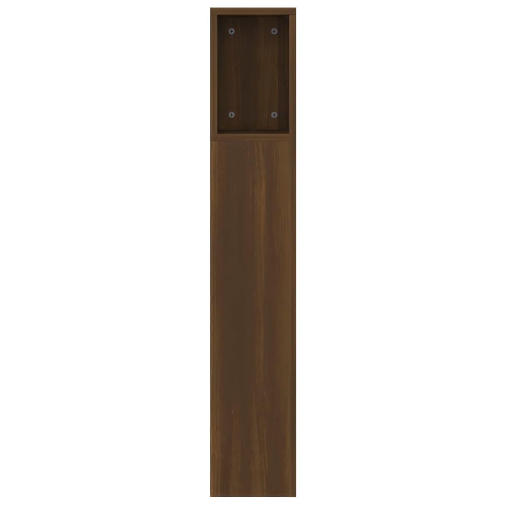 vidaXL Huvudgavel med förvaring brun ek 160x18,5x104,5 cm
