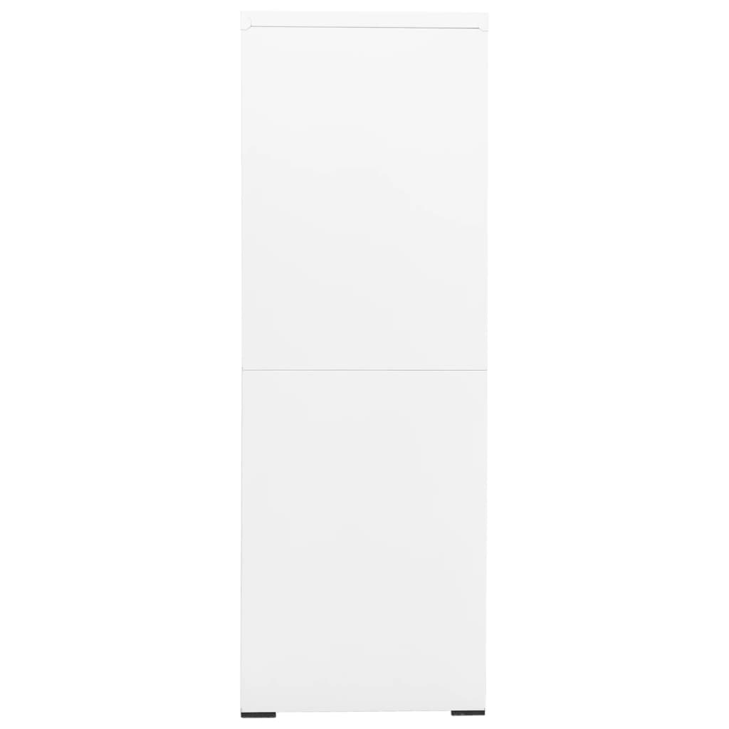 vidaXL Dokumentskåp vit 90x46x134 cm stål