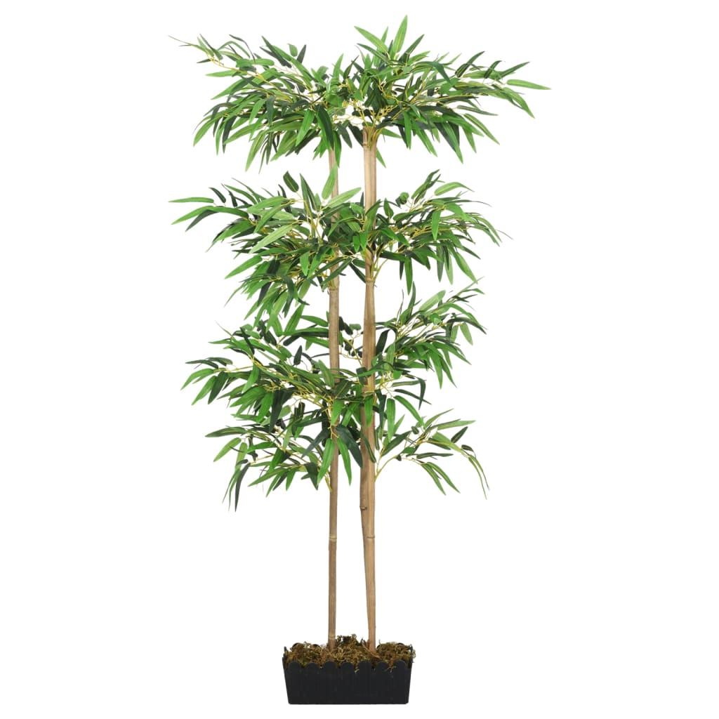 vidaXL Konstväxt bambu 380 blad 80 cm grön