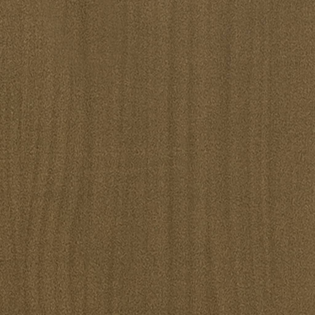 vidaXL Sängram honungsbrun massivt trä 120x190 cm