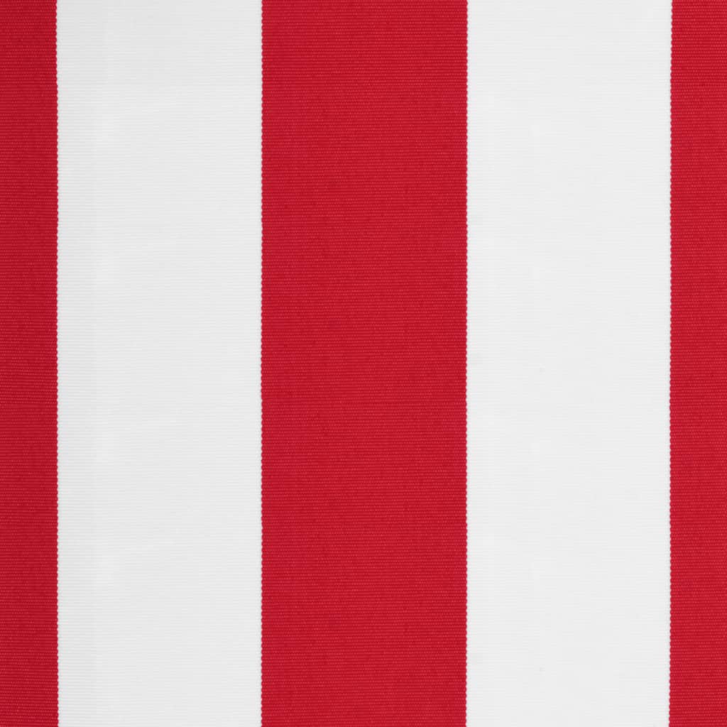 vidaXL Markisväv röd och vit randig 5x3 m