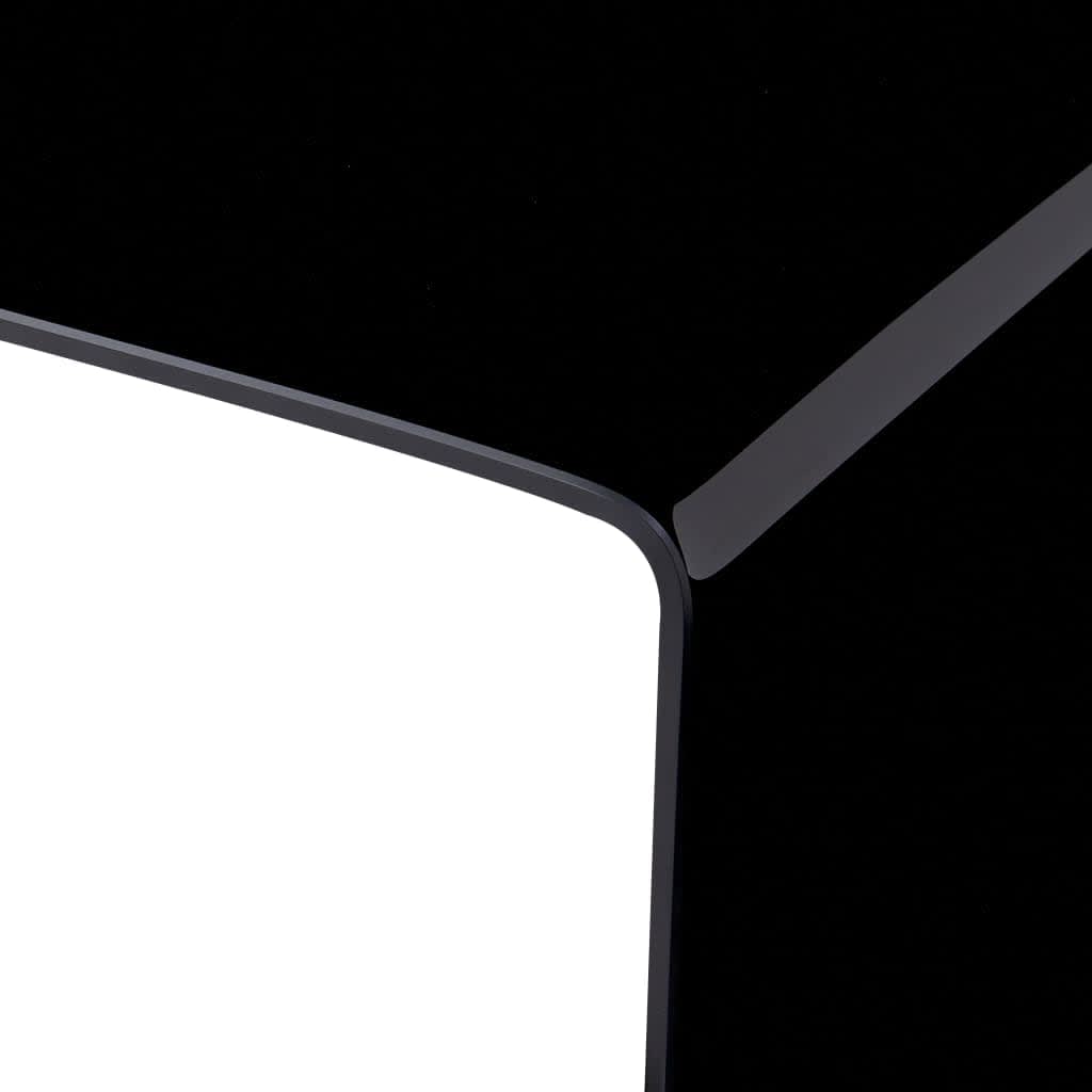 vidaXL Soffbord svart 98x45x31 cm härdat glas