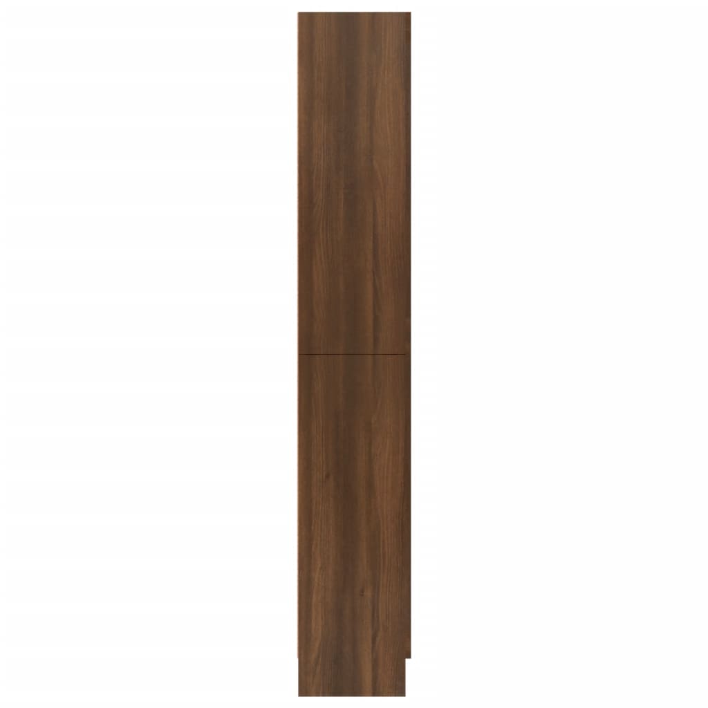 vidaXL Vitrinskåp brun ek 82,5x30,5x185,5 cm konstruerat trä