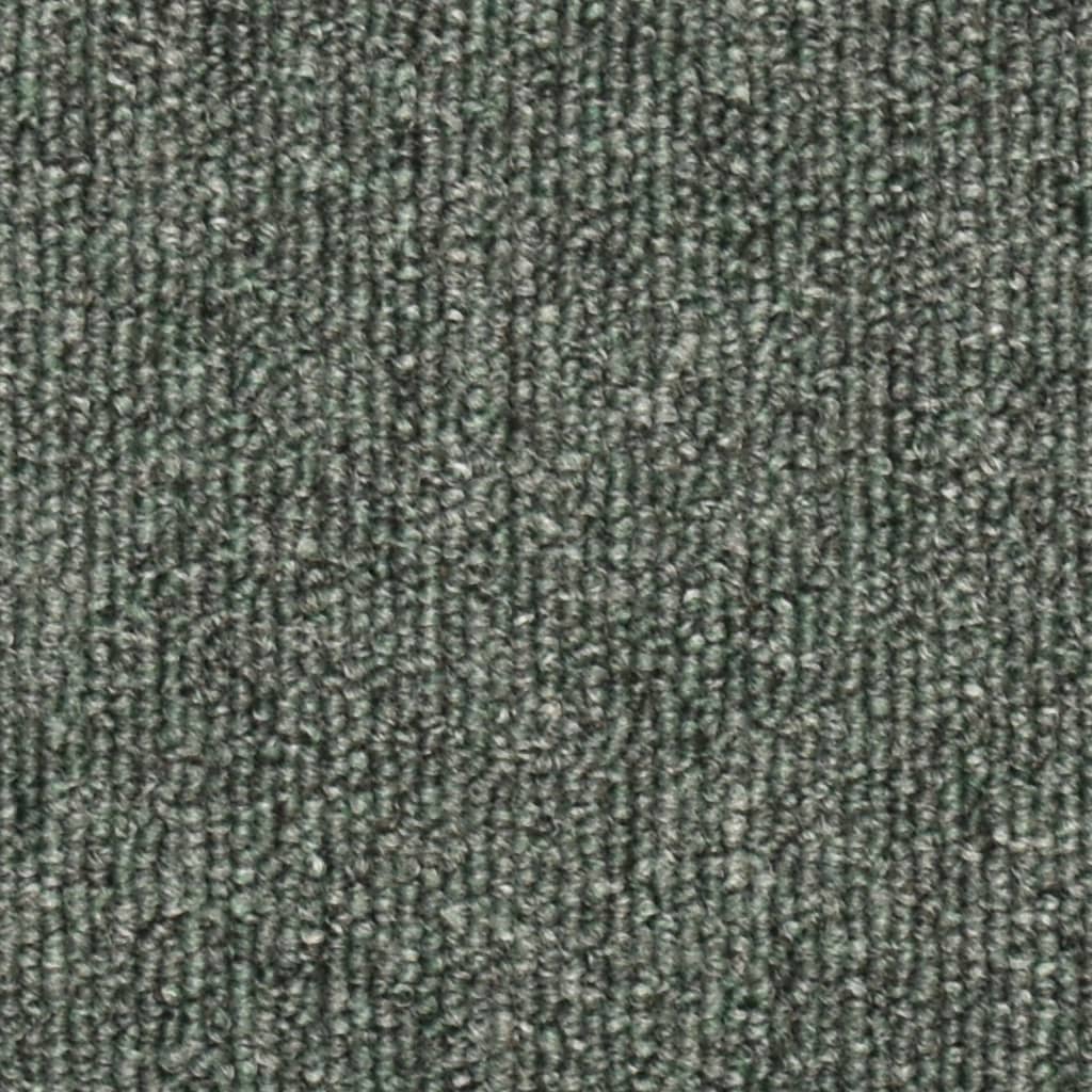 vidaXL Trappstegsmattor 15 st mörkgrön 56x17x3 cm