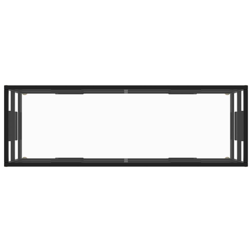 vidaXL Tv-bänk svart med härdat glas 120x40x40 cm