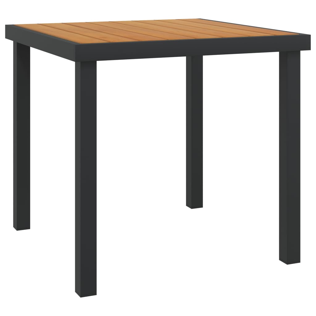 vidaXL Trädgårdsbord brun 78,5x78,5x74 cm aluminium och WPC