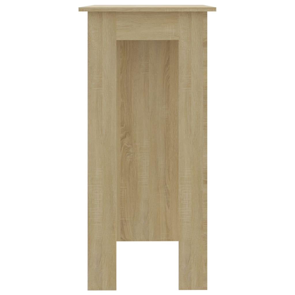 vidaXL Barbord med hylla sonoma-ek 102x50x103,5 cm konstruerat trä