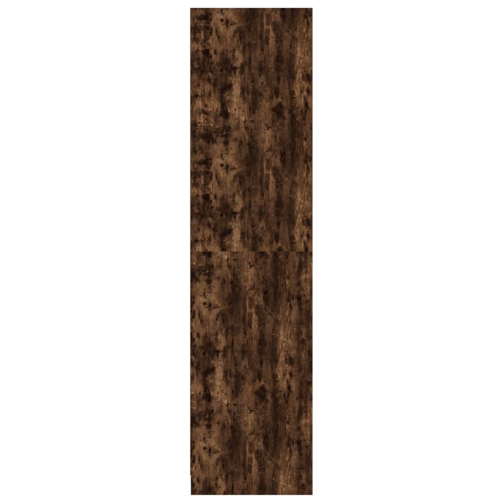 vidaXL Klädskåp rökfärgad ek 100x50x200 cm konstruerat trä