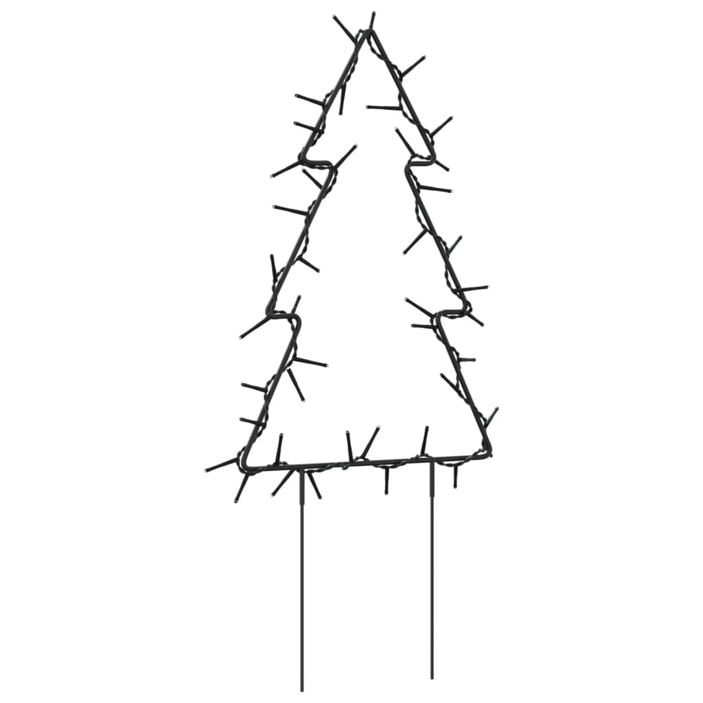 vidaXL Julträd 3 st med spett 50 LEDs 30 cm